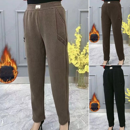 🔥🔥【2XL-5XL】Noua toamna si iarna ingrosata catifea pantaloni largi casual mari marime✅【55-92.5kg】——3895143