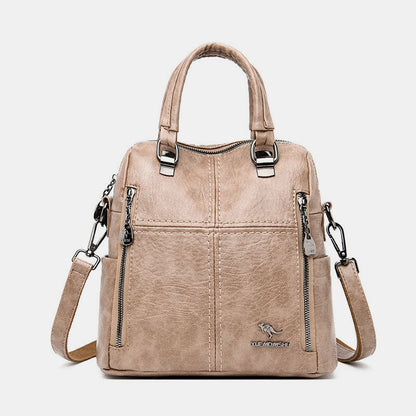 🎒🌟【Stylový a módní】Multifunkční batoh/brašna z pravé kůže s velkou kapacitou🐾 