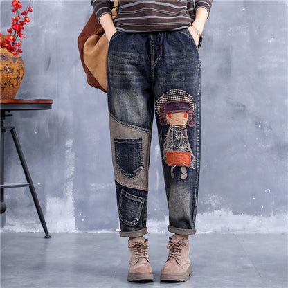 🔥【SLEVA 30 %】【S-5XL】Módní dámské džíny s elastickým pasem, moderní a pohodlné, k dispozici v mnoha velikostech 
