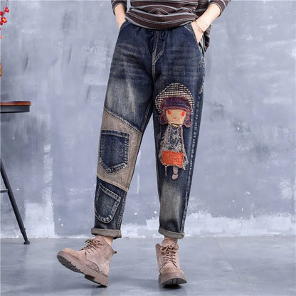 🔥【SLEVA 30 %】【S-5XL】Módní dámské džíny s elastickým pasem, moderní a pohodlné, k dispozici v mnoha velikostech 