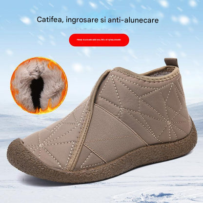 💥【50% reducere】【35-41】☃️2024 Noi de iarnă, cu talpă moale, anti-alunecare și rezistente la uzură, plus cizme de zăpadă catifelate și îngroșate--3860046