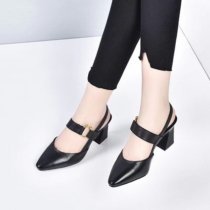 【35-41】[Stil nou de vară] Sandale simple cu toc înalt pentru femei