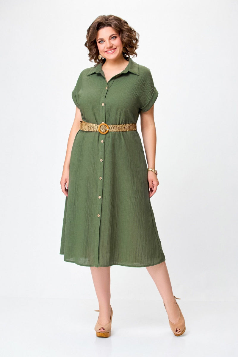💕【S-5XL】2024 Rochie confortabilă cu guler și talie înaltă
