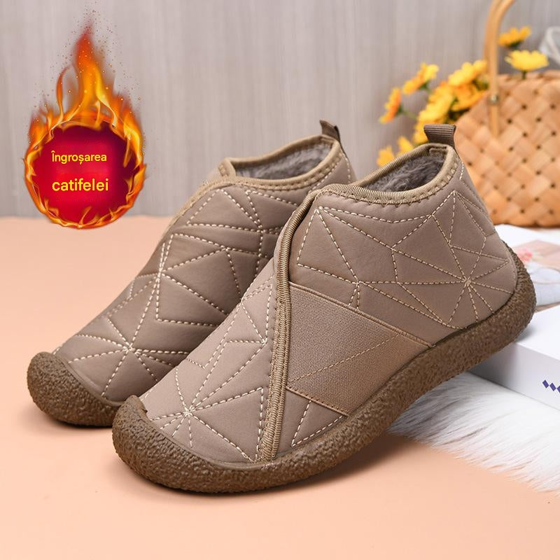 💥【50% reducere】【35-41】☃️2024 Noi de iarnă, cu talpă moale, anti-alunecare și rezistente la uzură, plus cizme de zăpadă catifelate și îngroșate--3860046