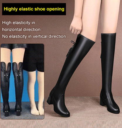 👢【35-41】Super elastické kozačky s dlouhým válcem 