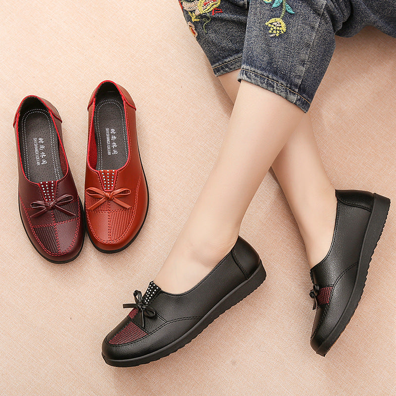 【35-41】Nowe, modne, miękkie, skórzane, płaskie, codzienne buty 